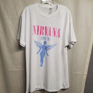 NIRVANA White Cotton T-Shirt